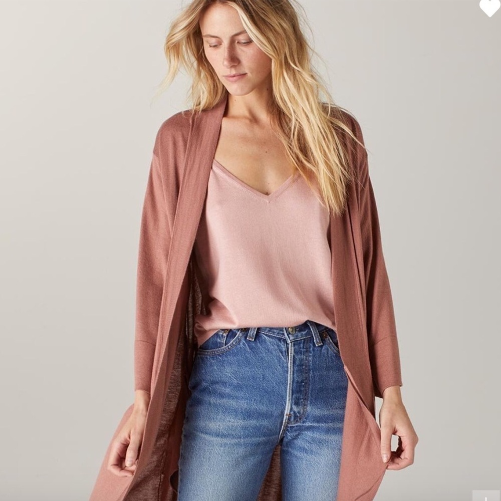 Khimori silk cashmere robe rosewood